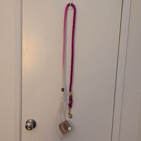 FOUND MY ANIMAL Hand-dyed PINK WHITE Ombre Rope Leash 5 Feet Medium Sealed NWT - Picture 2 of 2